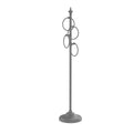 Matte Gray Floor Standing 4 Towel Ring Stand A25442