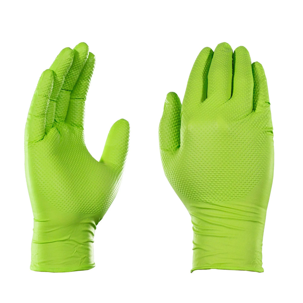 Green Nitrile Disposable Gloves 8 Mil, Large, 1000/Case R528