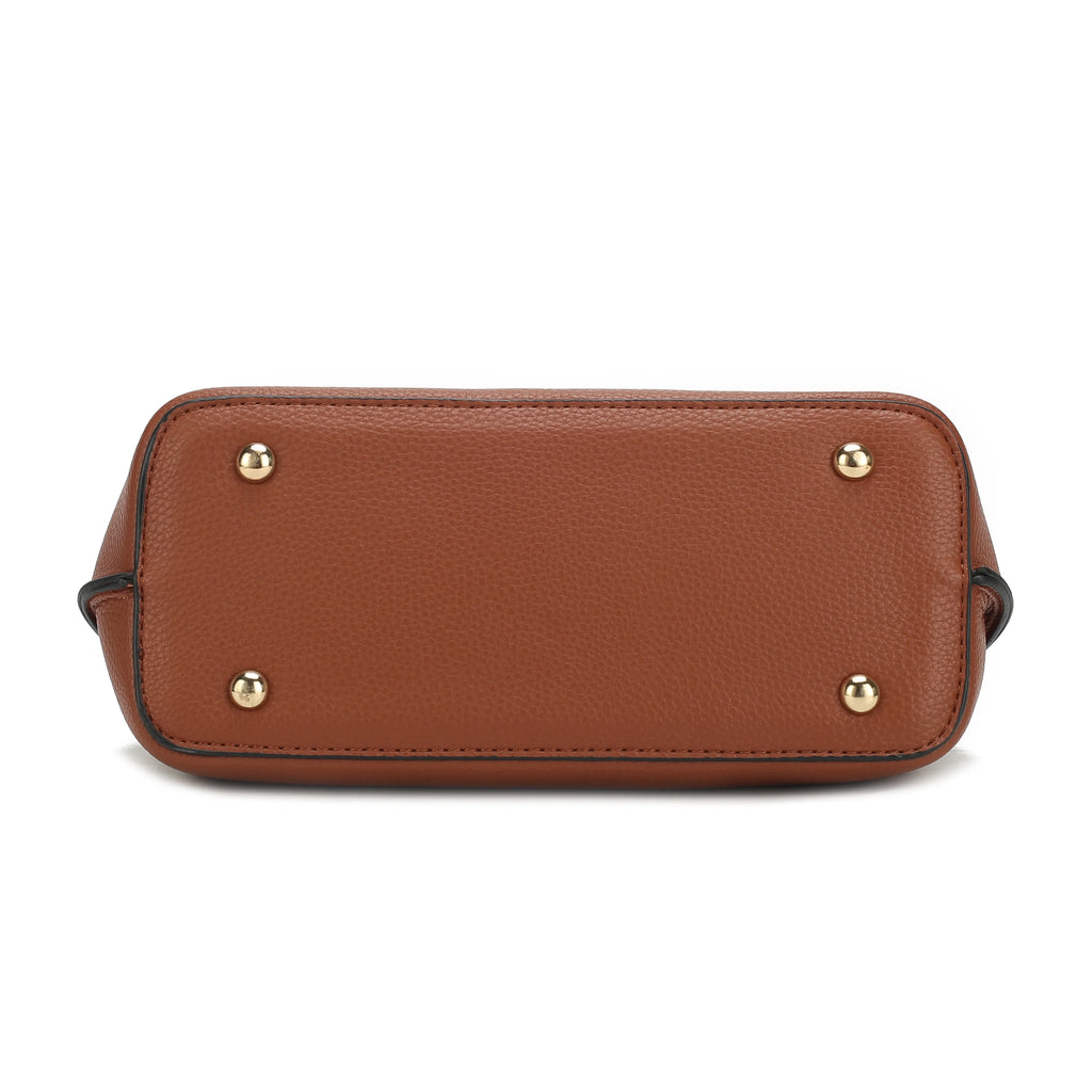 Black Vegan Leather Satchel & Wristlet Wallet A238