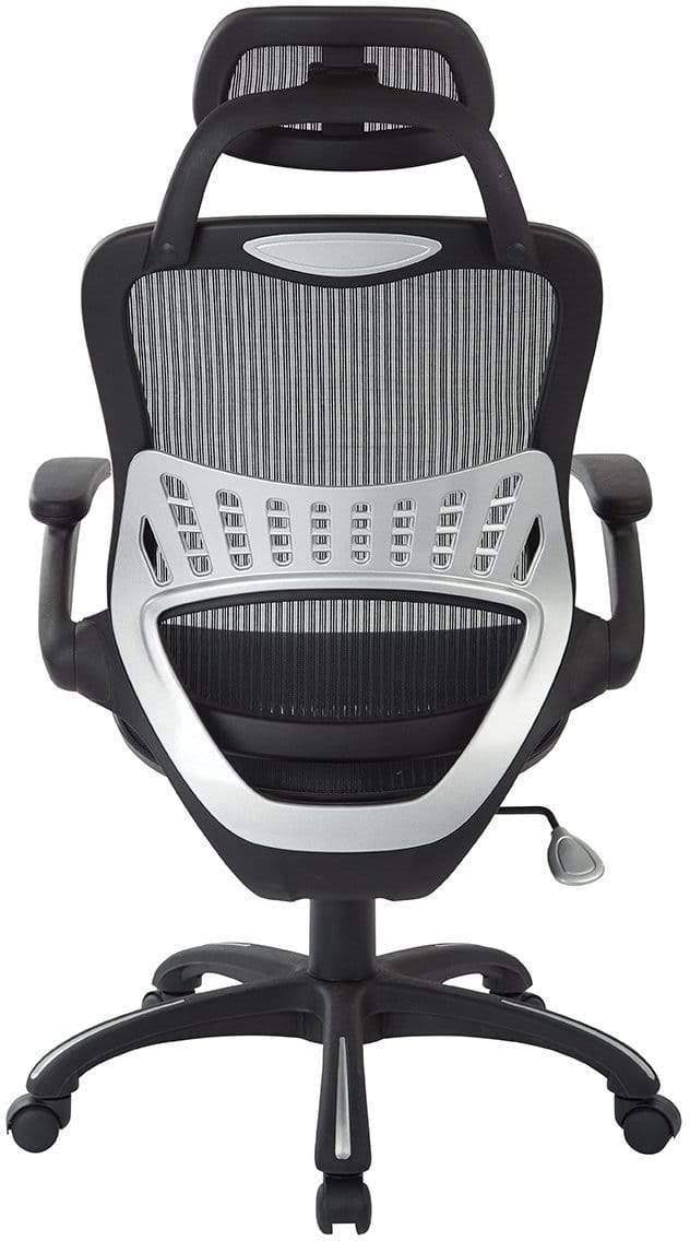 Black Vertical Chair with Nylon Arms and Headrest I987