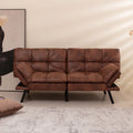 Brown Convertible Memory Foam Futon Sofa Bed Q3905