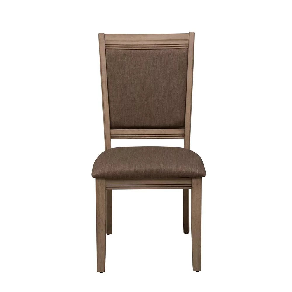 Brown Set of 2 Upholstered Side Chair F58847