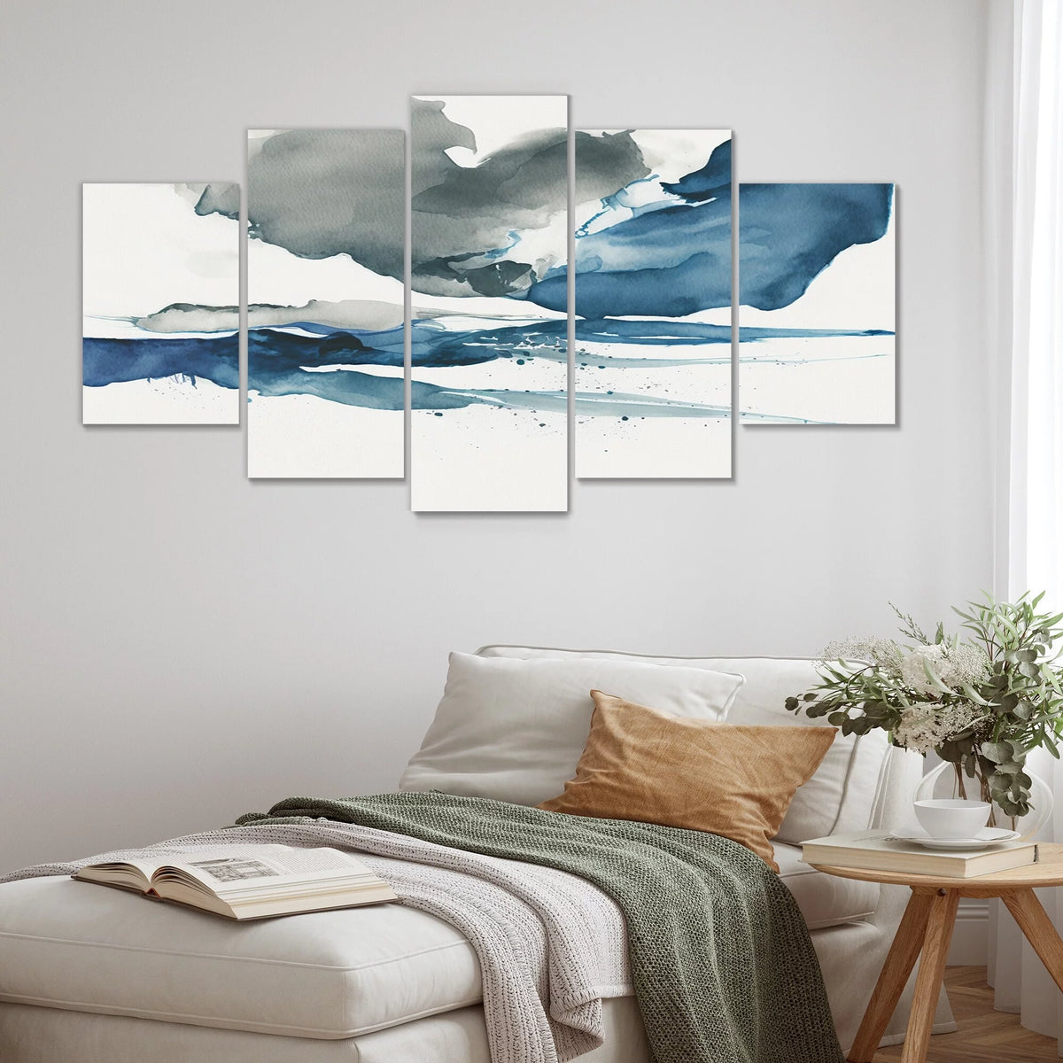 Abstract Liquid Ink Multipanel Wall Decor 48 In. Wide X 28 In. High K1482