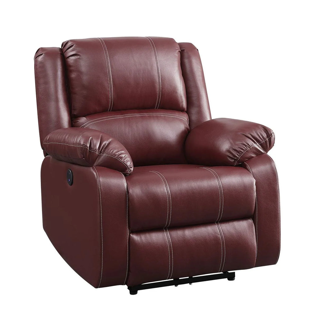 Red Pu Power Recliner K27723