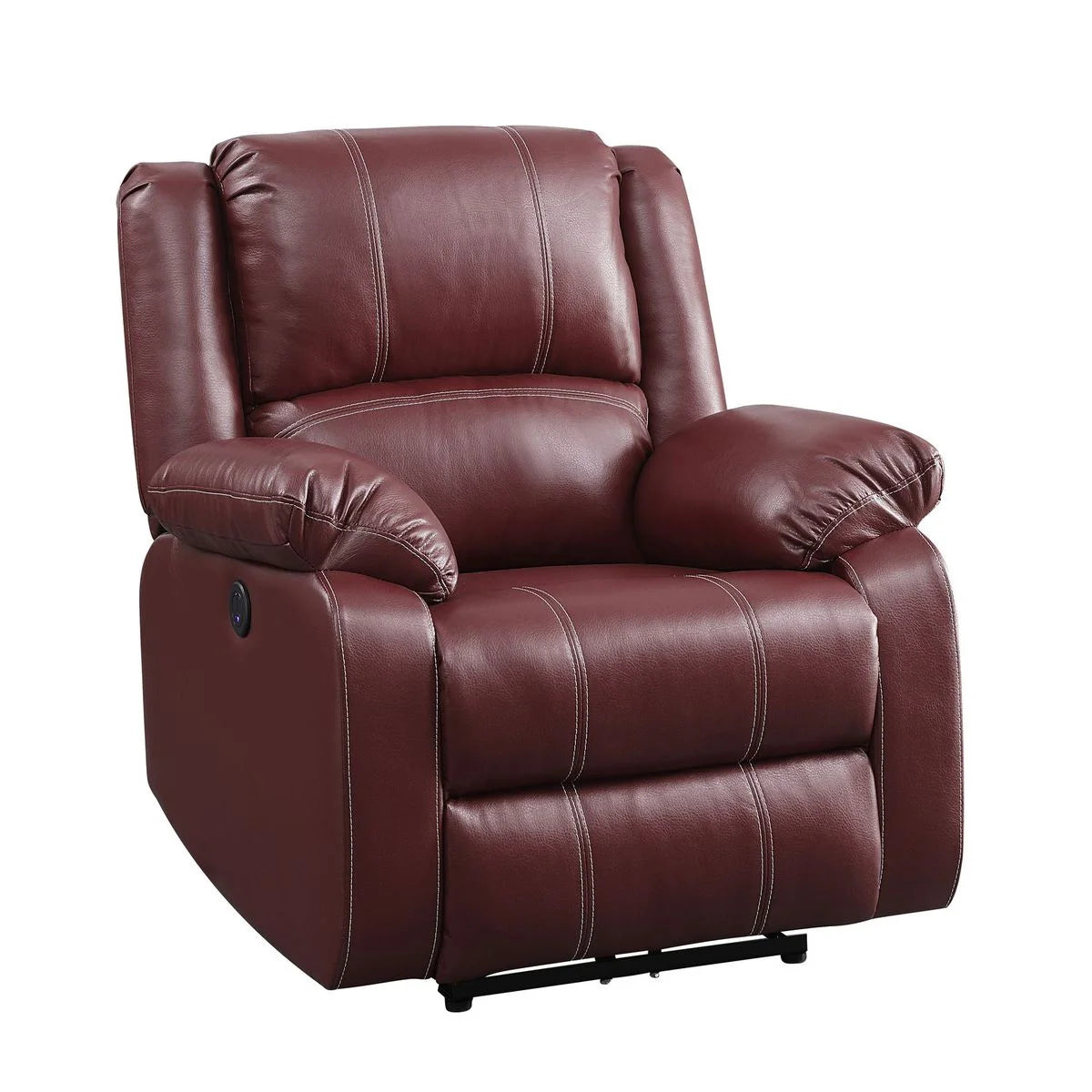Red Pu Power Recliner K27723