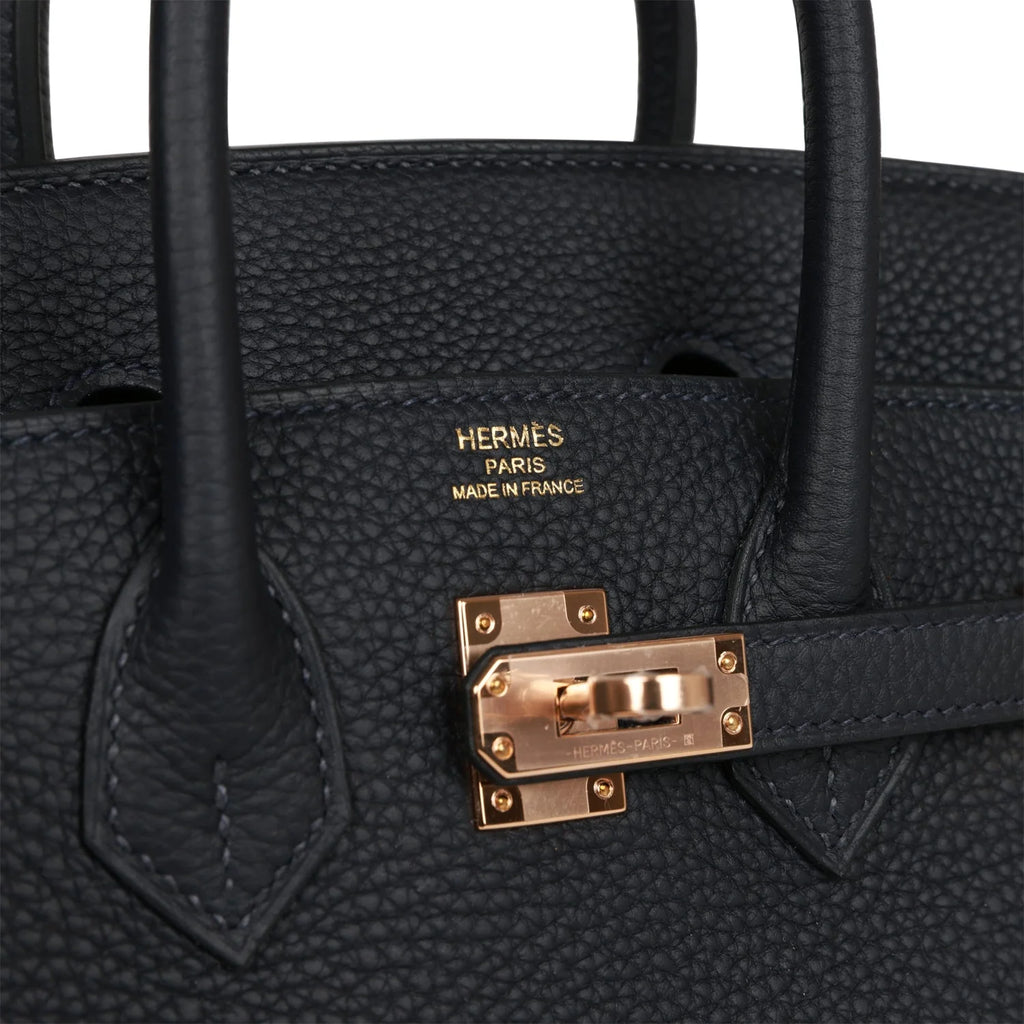 Birkin 25 Caban Togo Rose Gold Hardware D42057