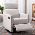 Tan Upholstered Swivel Recliner Chair X359