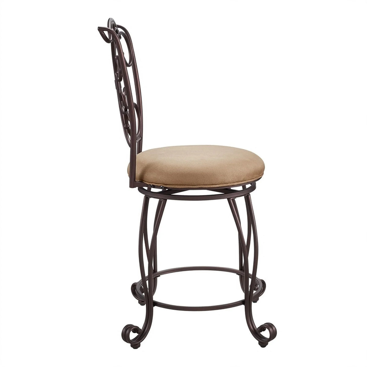 24" Metal Microfiber Counter Stool E2099