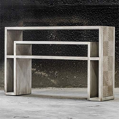 Bone White Carved Console Table N95397