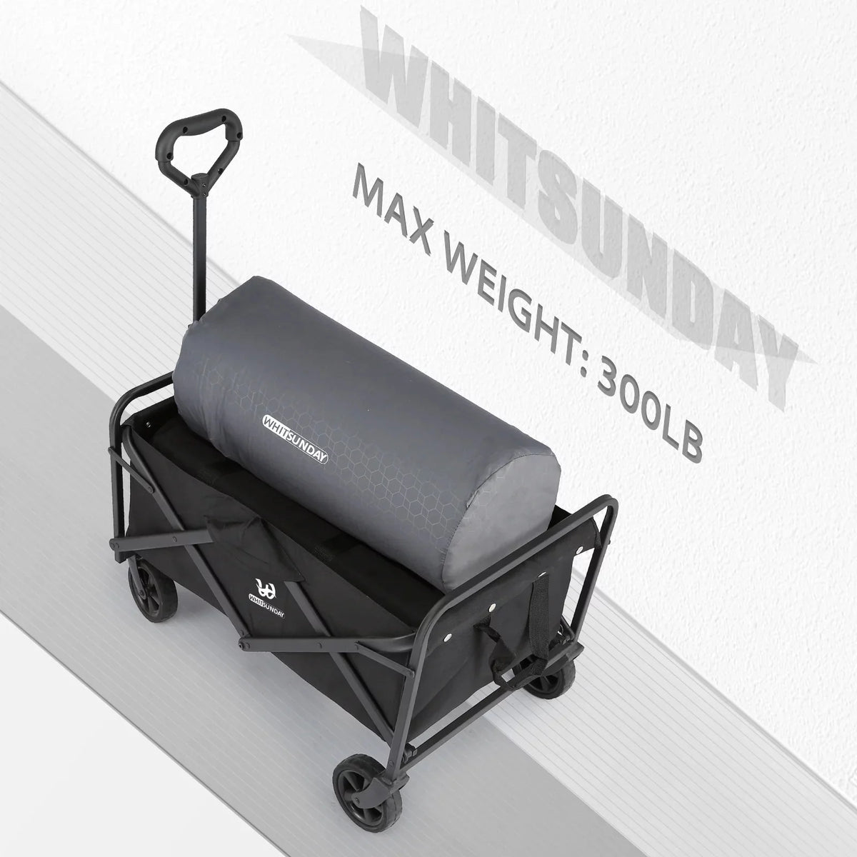 Collapsible Folding Utility Wagon Cart 5" Solid Rubber Wheels A66507
