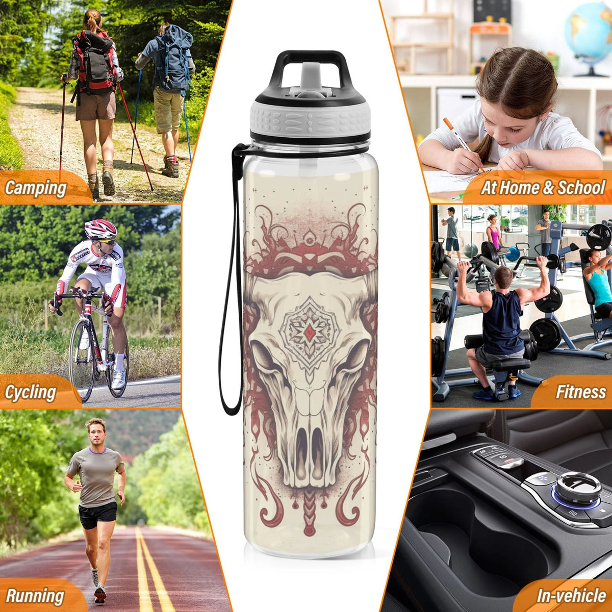 32oz Leakproof Tritan Water Bottle with Straw F581309
