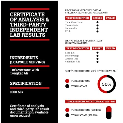 Black 1000mg Turkesterone Supplement X554