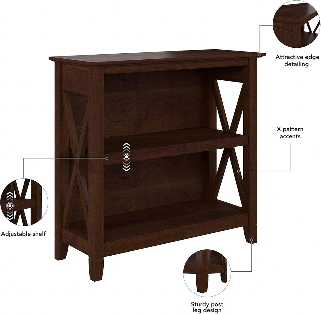Small 2 Shelf Bookcase, Bing Cherry W98792