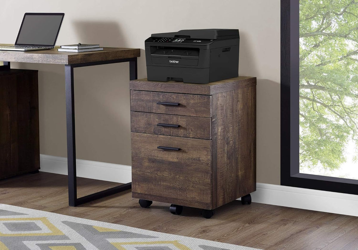 Grey 3 Drawer File Cabinet N703
