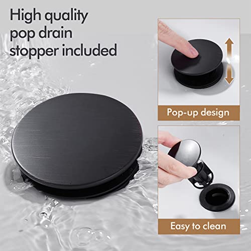 Tall Matte Black Vessel Sink Faucet F1580