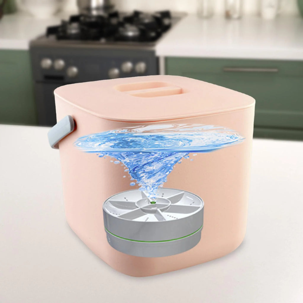 White Mini USB Dishwasher with Bucket X945672