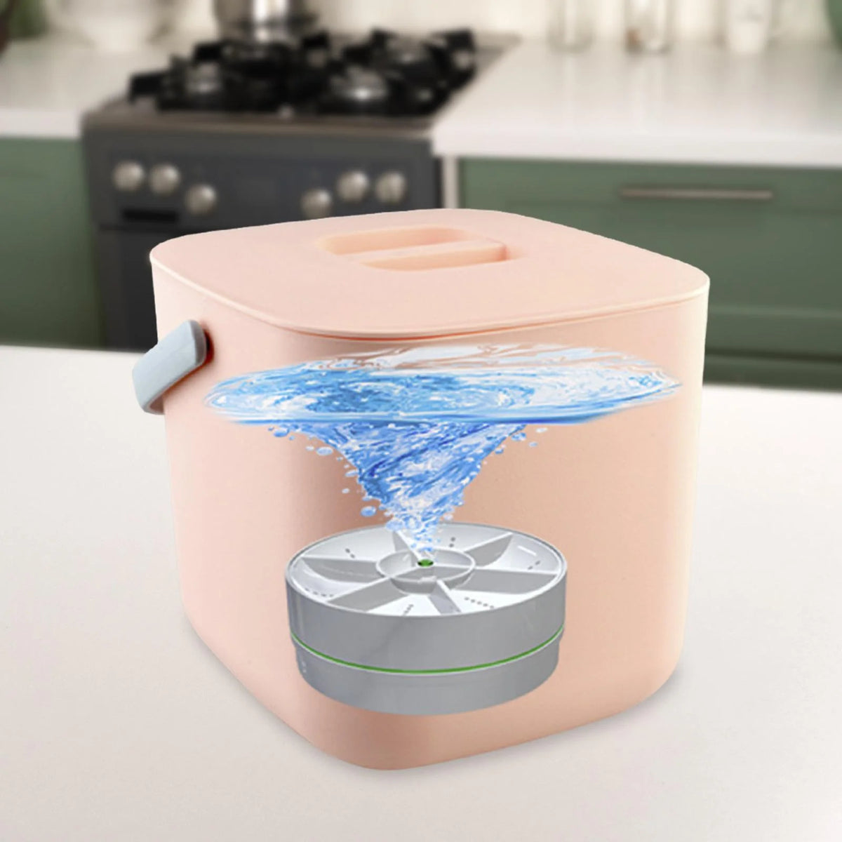 White Mini USB Dishwasher with Bucket X945672