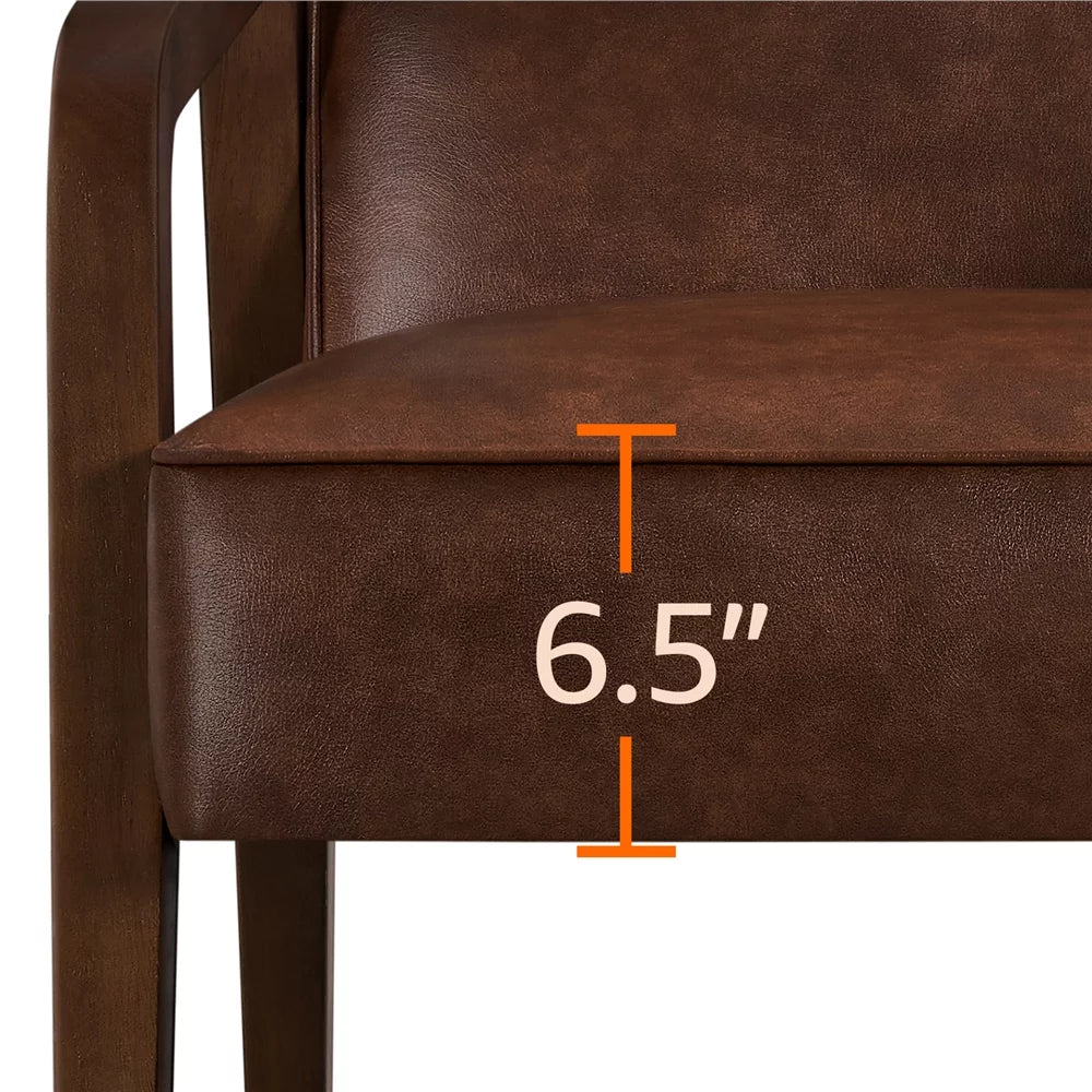 Dark Brown Upholstered Accent Chair Z319