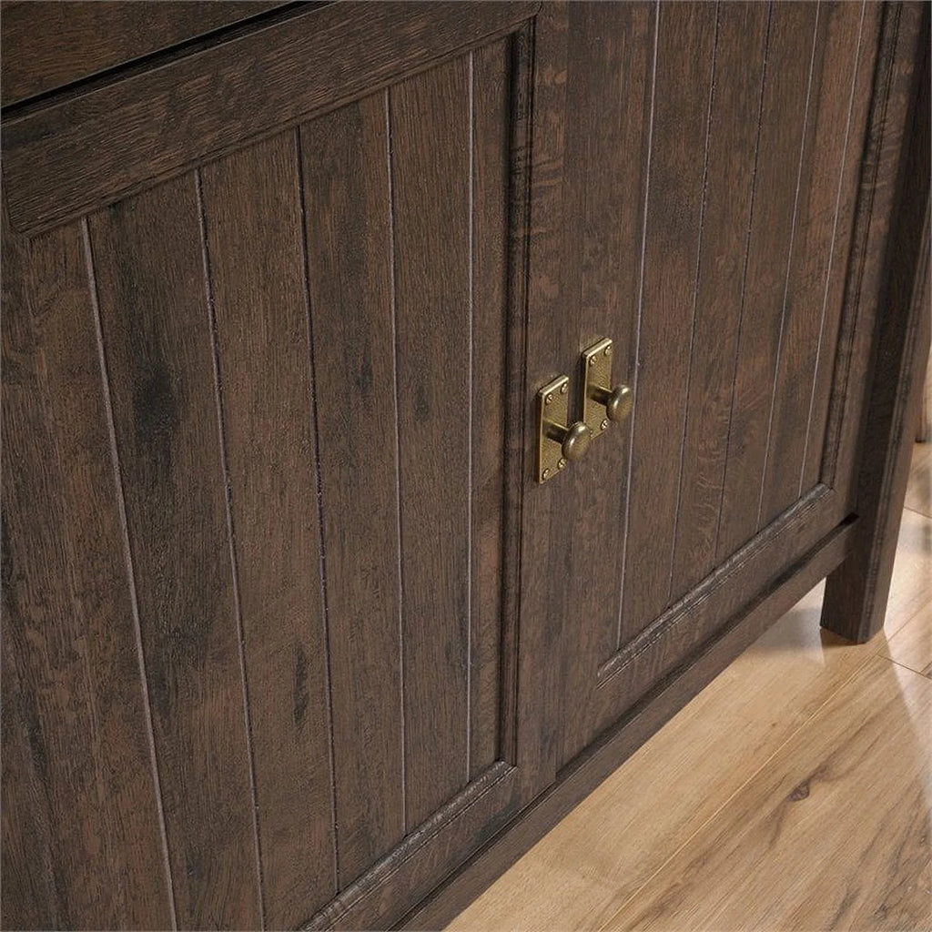 Mid-Century Wood Cabinet in Coffee Espresso Oak W840118