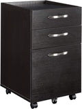 White 3 Drawer Wood Rolling File Cabinet V992732