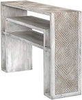 Bone White Carved Console Table N95397