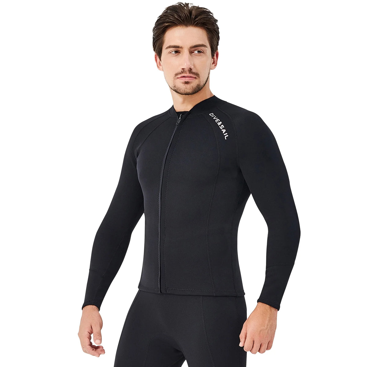 2mm Neoprene Front Zipper Wetsuits Jacket Long Sleeves P138