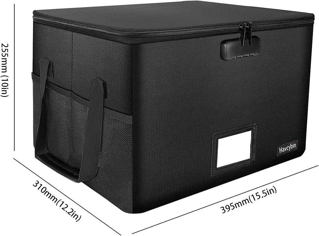 Fireproof File Storage Organizer Box with Lock, Pack of 2 J4742