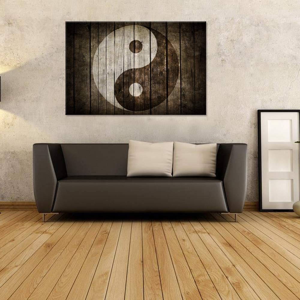 Black and White Yin Yang Symbol Canvas Print 24x36 J869299