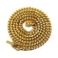 10K Yellow Gold Miami Cuban Link Chain Necklace 22" F454