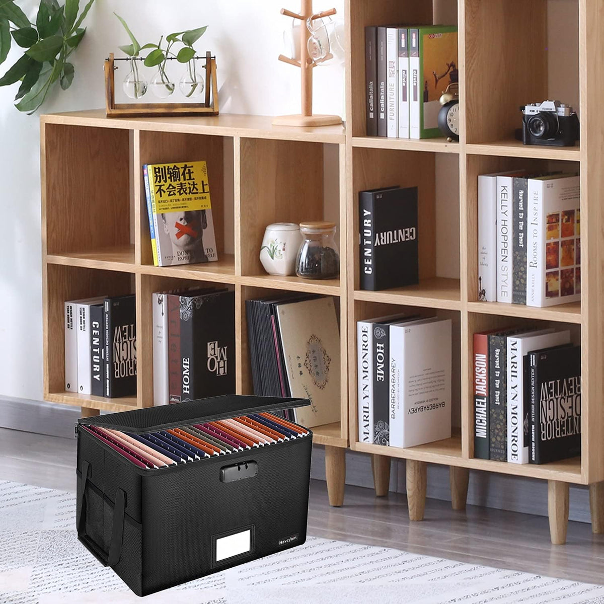 Fireproof File Storage Organizer Box with Lock, Pack of 2 J4742