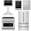 36 Gas Range, Range Hood, Refrigerator, Microwave Drawer, Dishwasher and Beverage Fridge I767