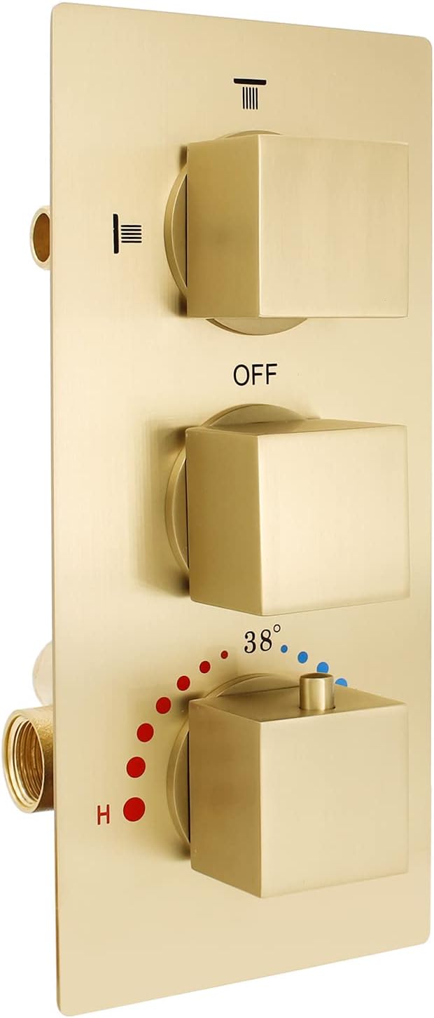 Matte Black 3 Way Brass Shower Valve Z7236