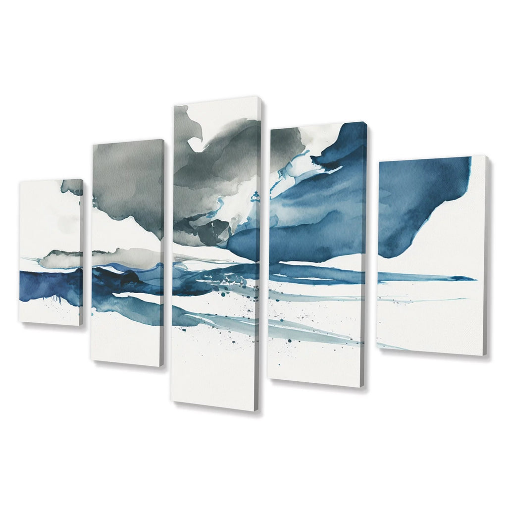 Abstract Liquid Ink Multipanel Wall Decor 48 In. Wide X 28 In. High K1482