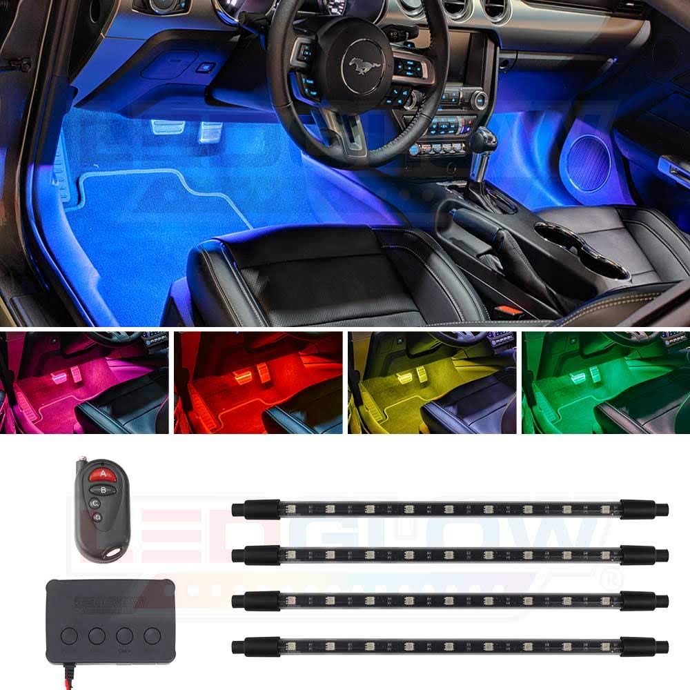 4pc SMD LED Car Interior Underdash Lighting Kit Y842468