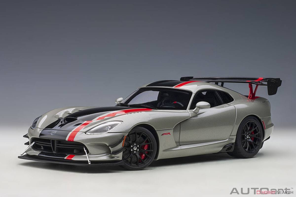 Metallic Silver Black Stripe Diecast Car P2645