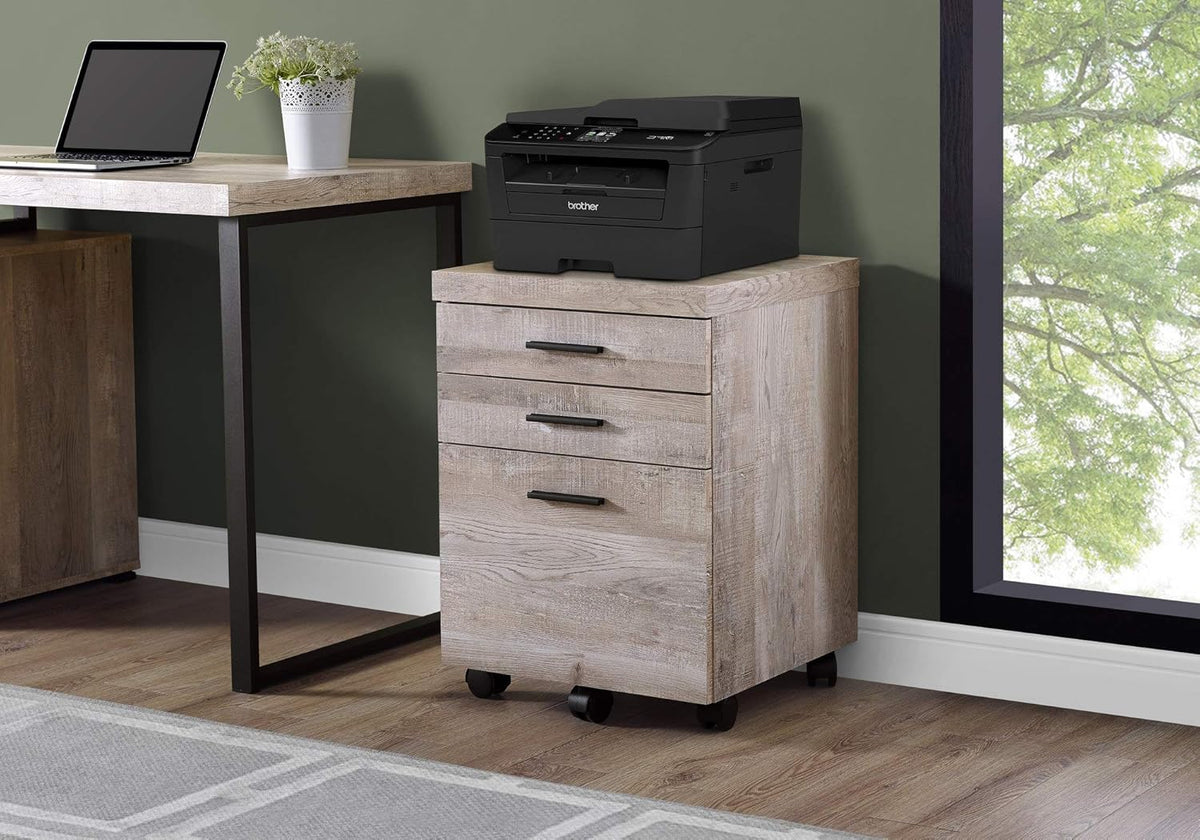 Grey 3 Drawer File Cabinet N703