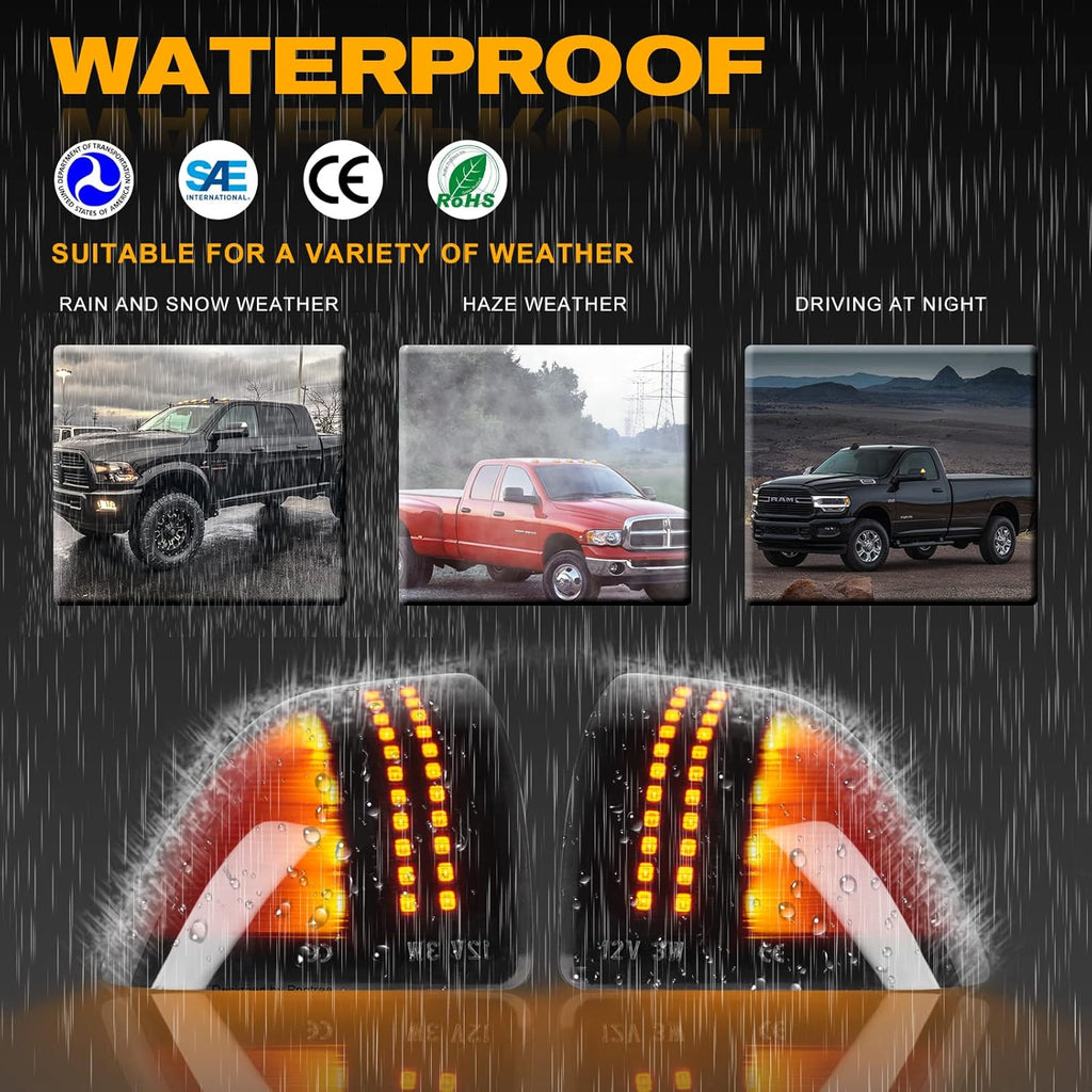 54 LED Sequential Amber Side Mirror Turn Signal Light, 2 Pack R628545