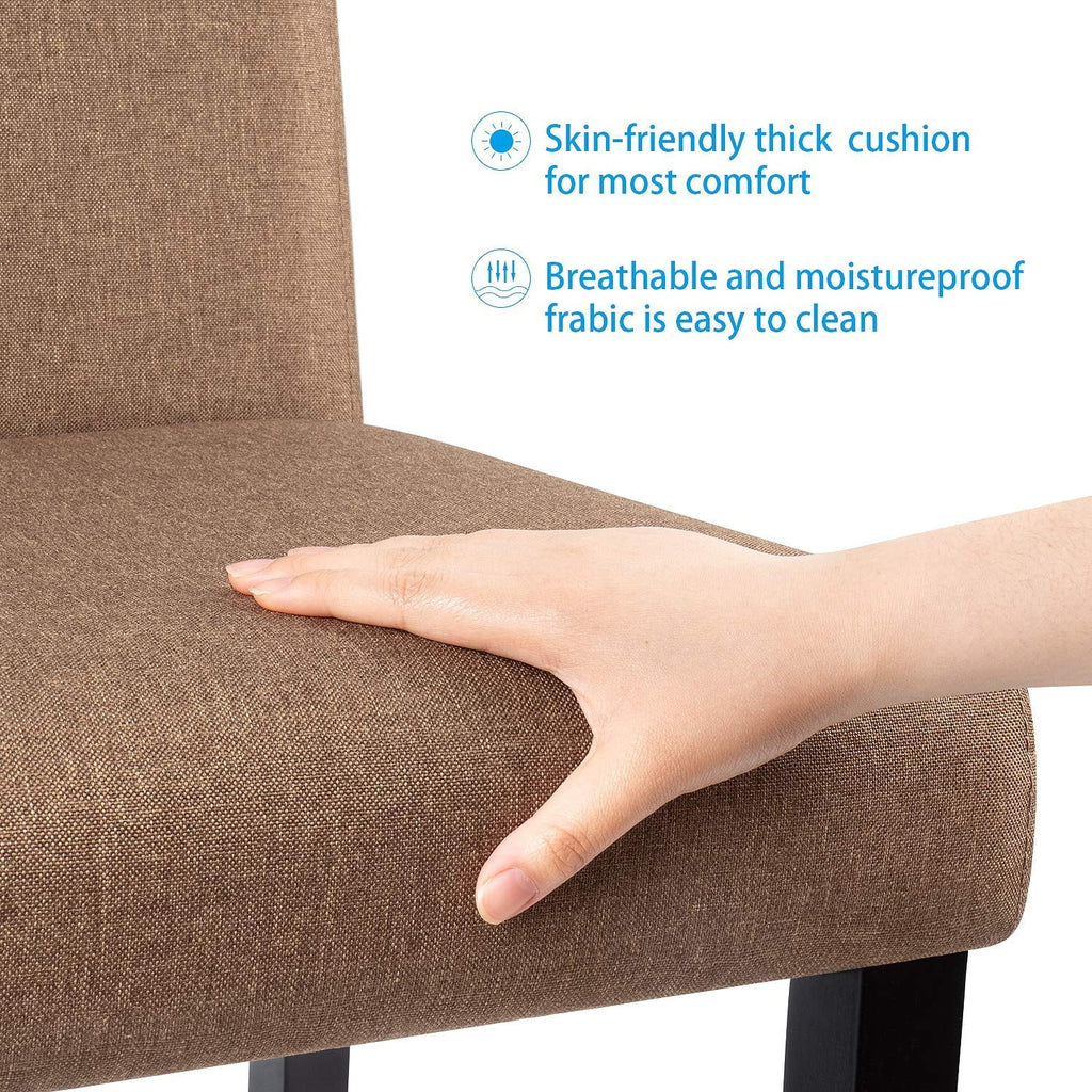 Set of 4 Upholstered Dining Chairs with Wood Legs K7534