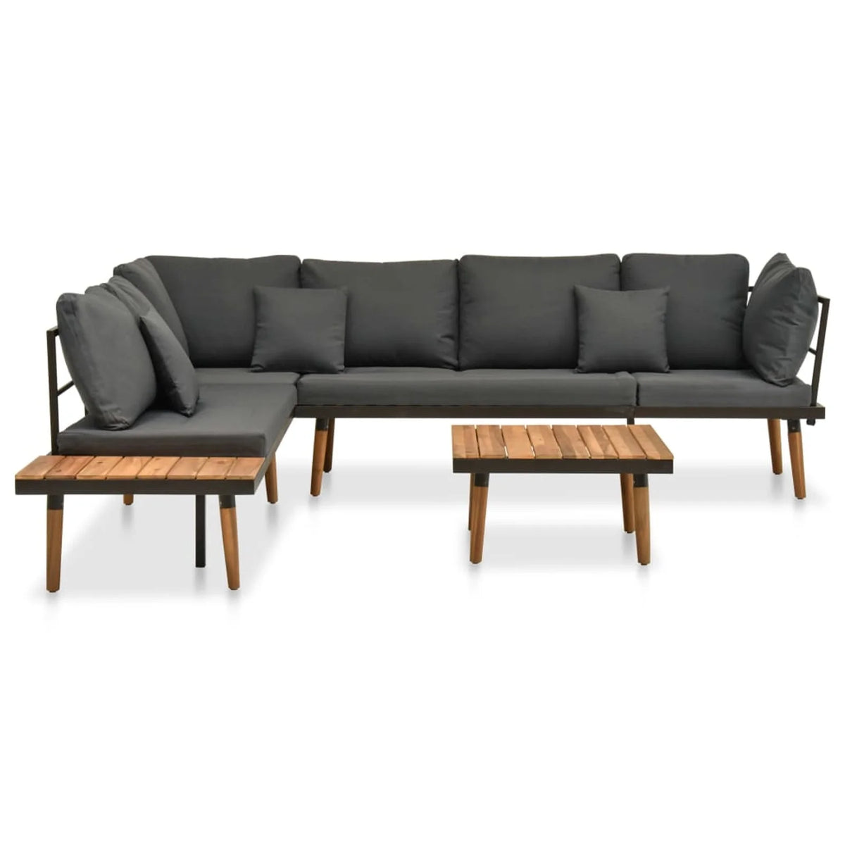 4 Piece Acacia Wood Patio Lounge Set with Cushions A3522