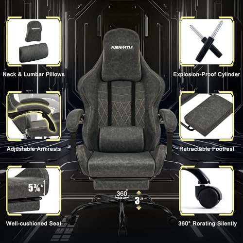Green PU Leather Ergonomic Gaming Chair G8446