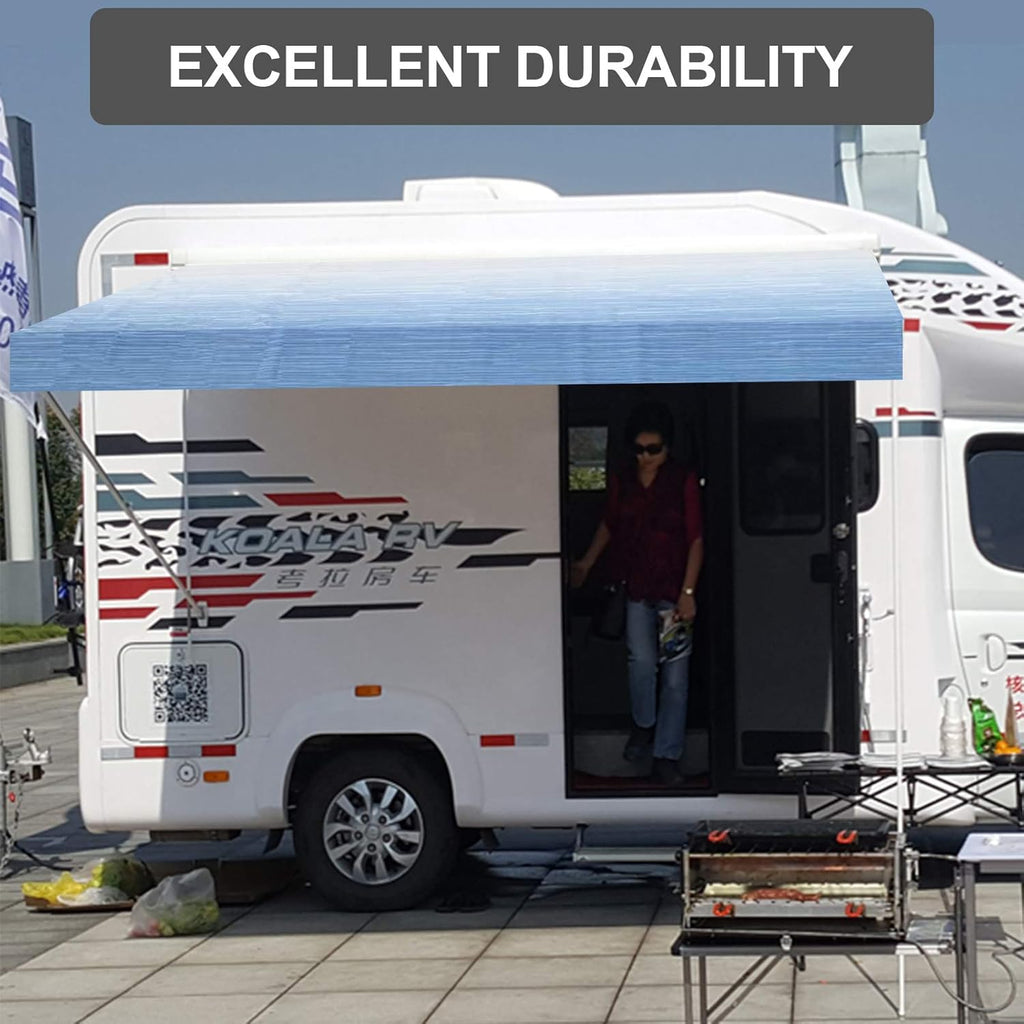 Waterproof Vinyl RV Awning Fabric Shade Screen - 18' F627173