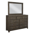 Saddle Brown Wood Drawer Dresser & Mirror Z576438