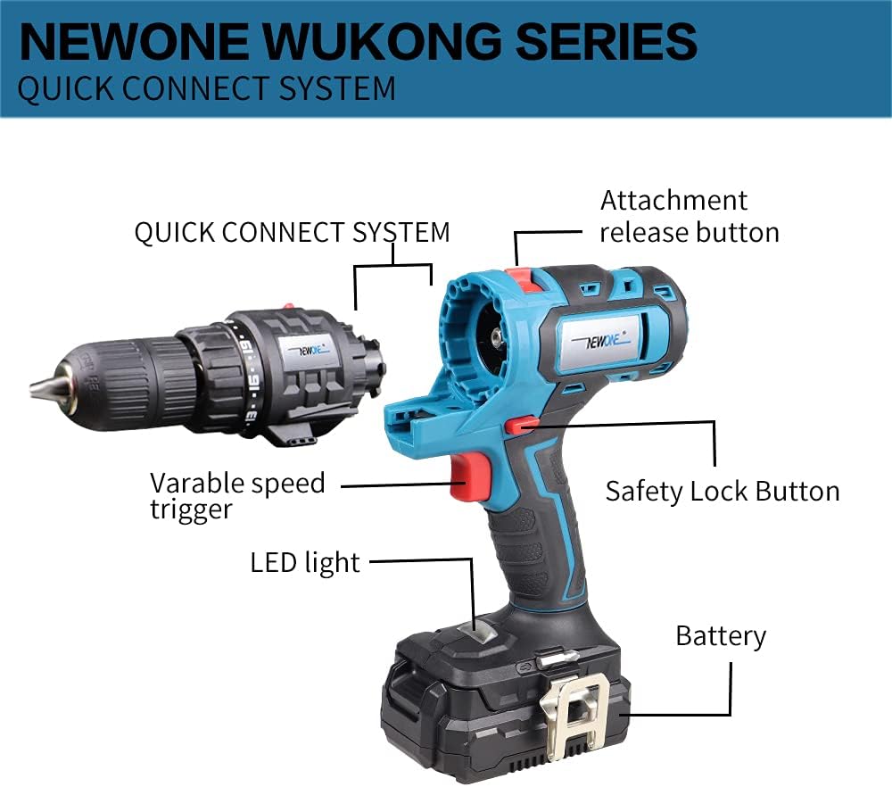 20V MAX Power Tool Combo Kit with Case, 4-Tool Attachments Drill, Reciprocating Saw, Oscillating Tool, Sander A176