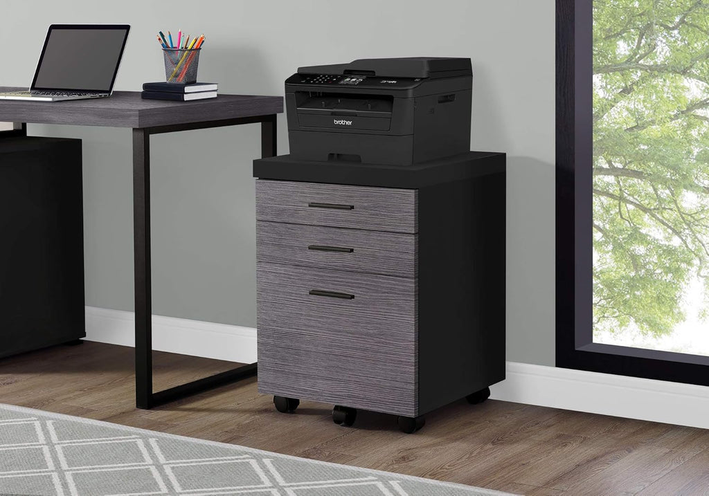 Grey 3 Drawer File Cabinet N703
