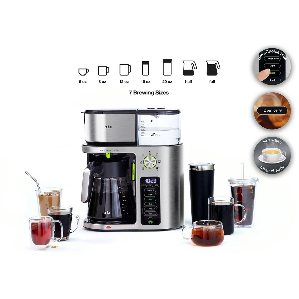 Stainless Steel 10 Cup Drip Coffee Maker R307
