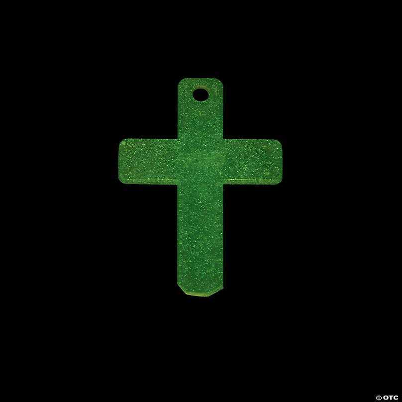 Glow-in-the-Dark Plastic Easter Eggs with Cross W692009