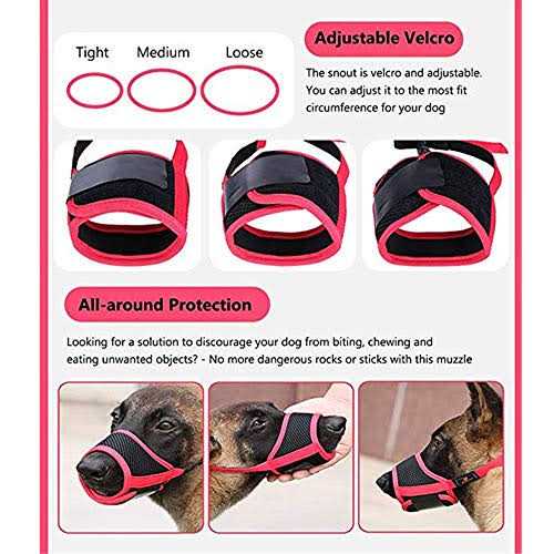 Soft Nylon Adjustable Dog Muzzle G42617