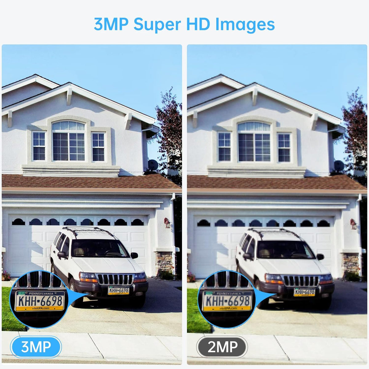 3MP Wireless Security Camera System with 12" Monitor, 8CH NVR Kit, 4Pcs Outdoor Indoor IP Cameras J9504