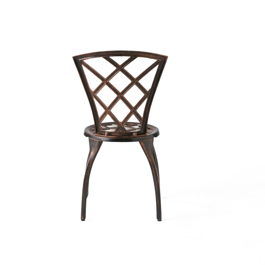 Modern Outdoor Cast Aluminum 3 Piece Bistro Set U41894