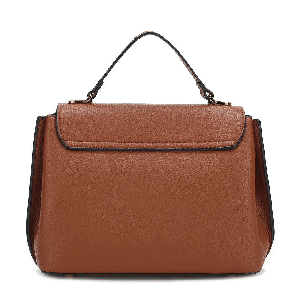 Black Vegan Leather Satchel & Wristlet Wallet A238